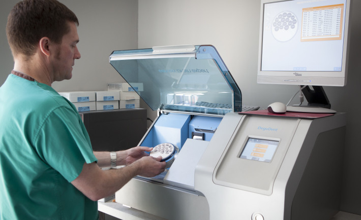 Computerised scanning and milling is now moving into the surgery
