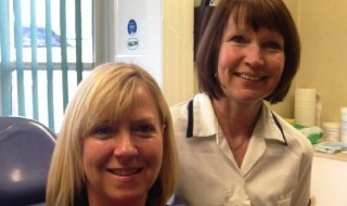 Jenny Ellis (receptionist left) and Sian Roberts (nurse right)