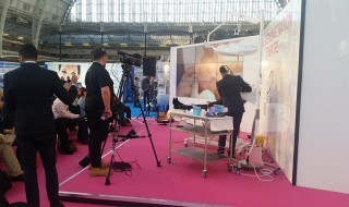 Delegates watch a live demonstration of a non-surgical aesthetic procedure at CCR Expo 2015