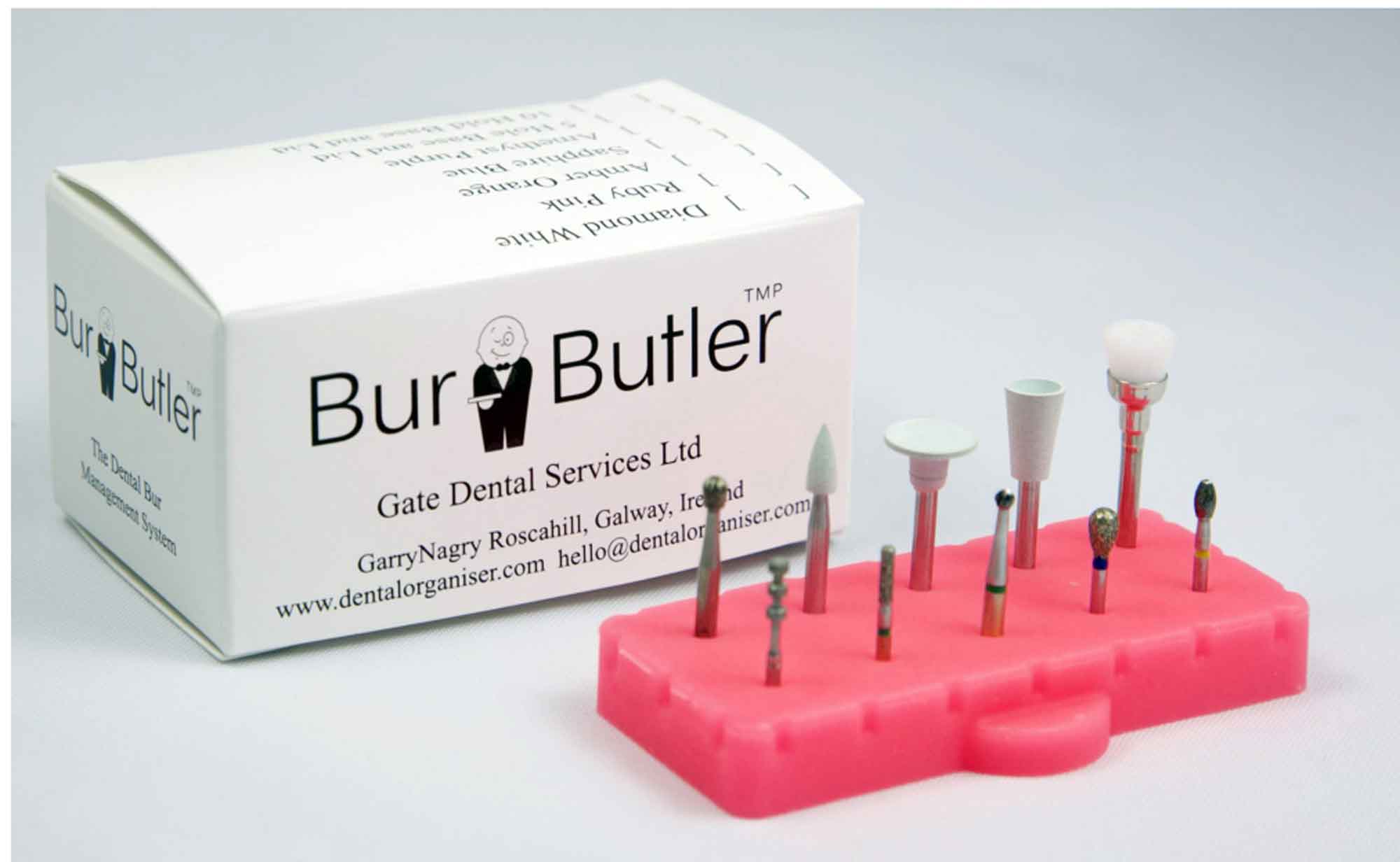 The Burbutler aids bur management from chairside by keeping all of your burs in one place