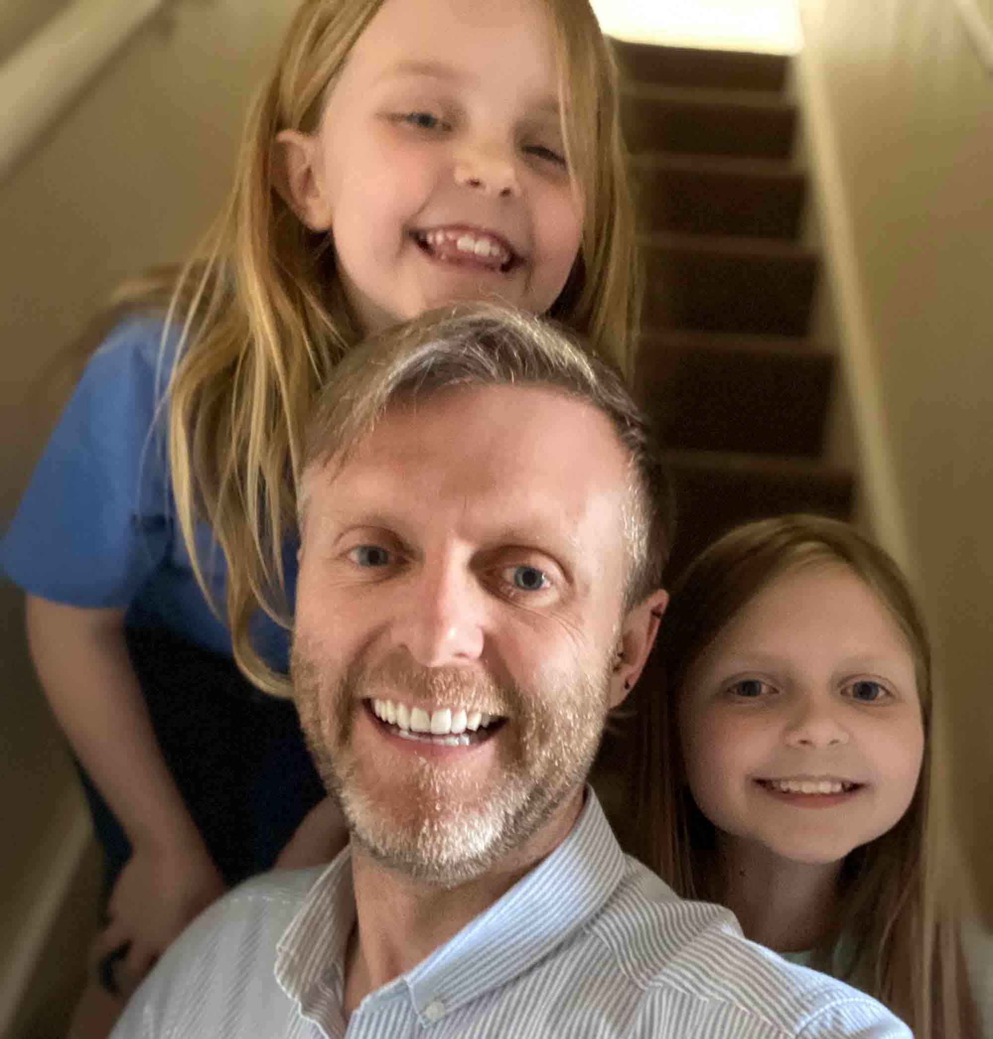Jamie Durrant-Fellows with his children