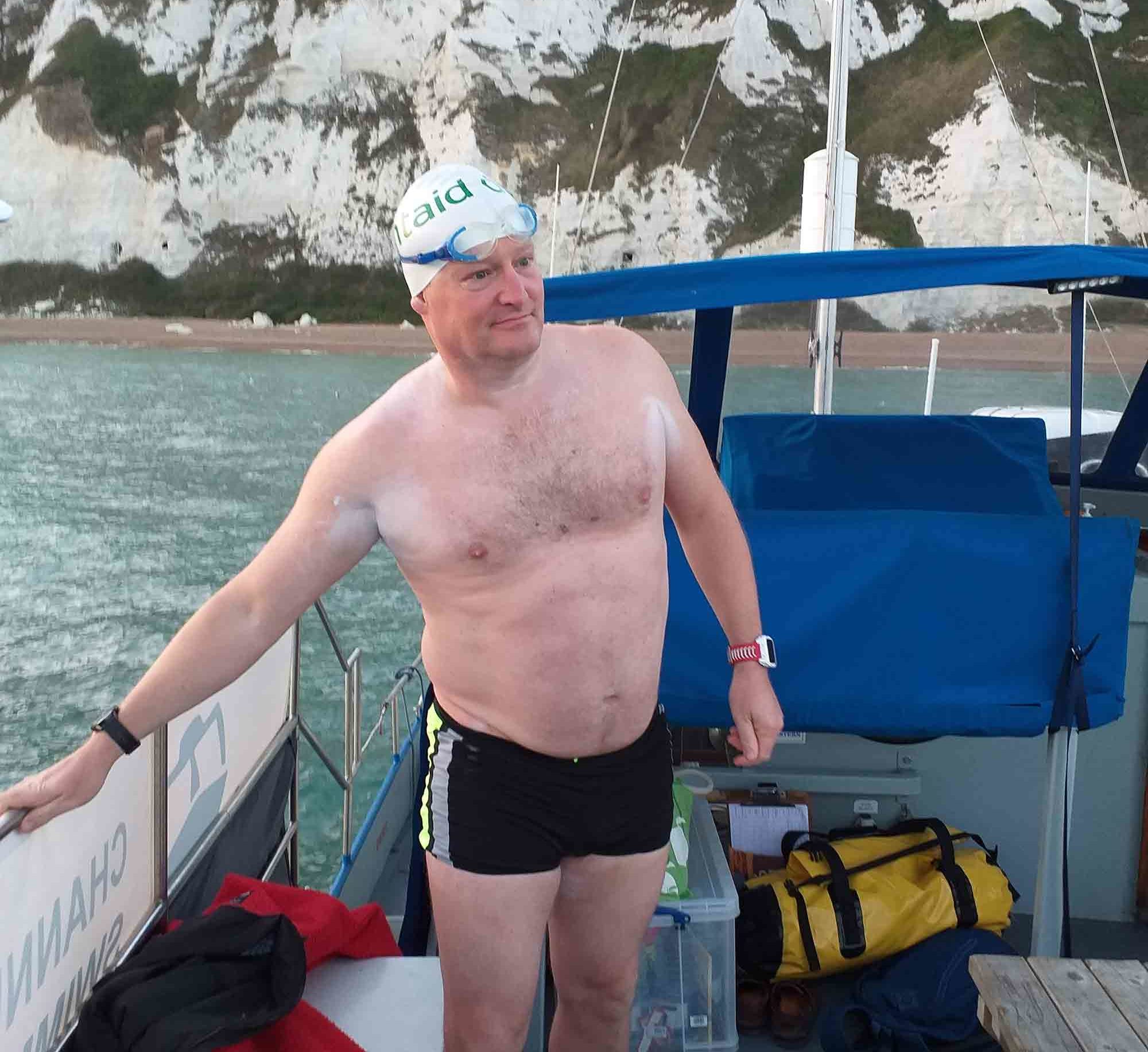 Jim Lafferty completed a solo swim across the English Channel
