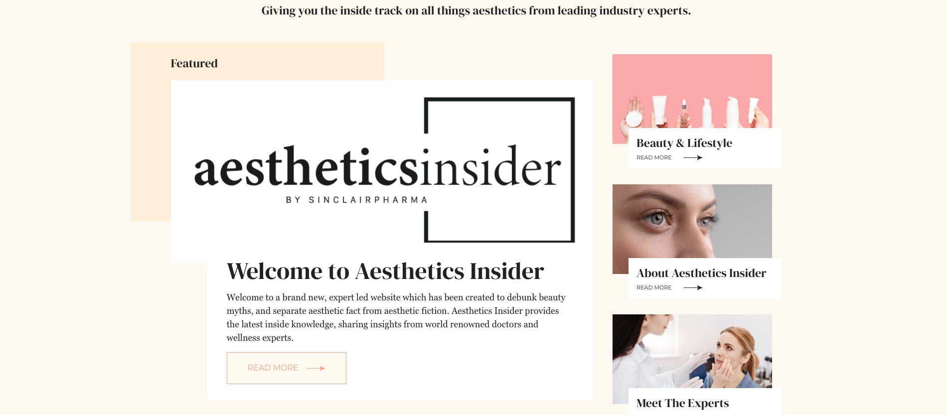 aesthetics insider website